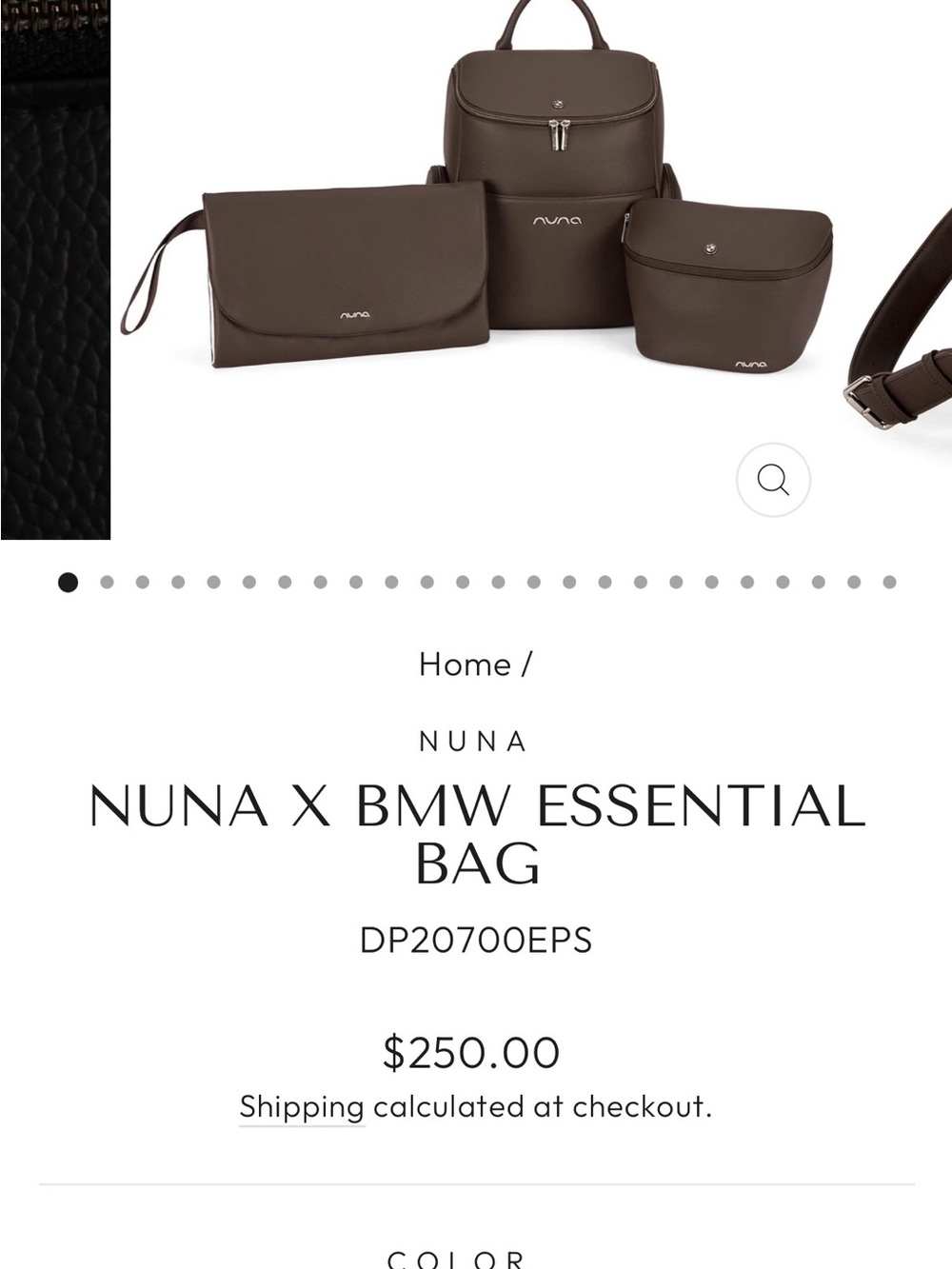 Nuna X BMW Essential Bag - Brown